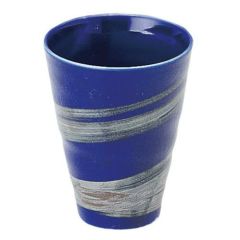 銀彩ブルー リップルフリーカップ