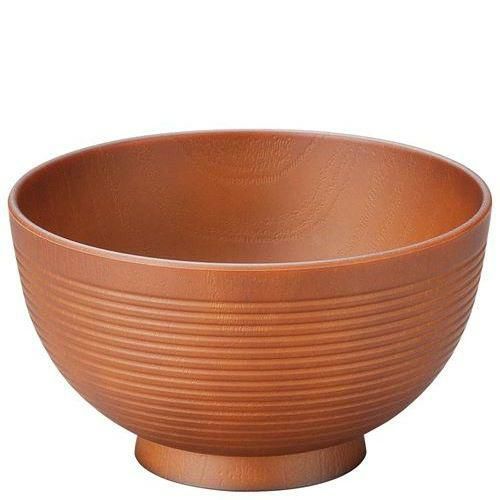 耐熱4寸若狭千筋汁椀 総ダークブラウン 1001086