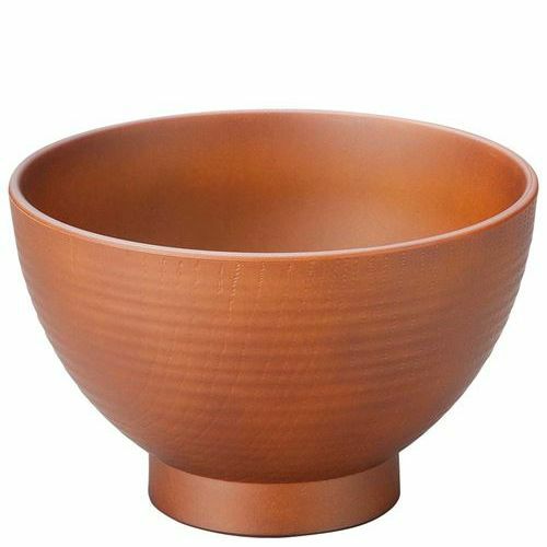 耐熱4寸乱筋木目汁椀 総ダークブラウン 1001088