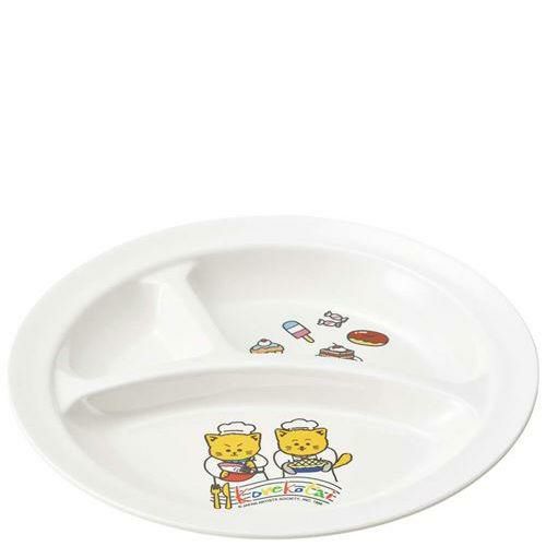 メラミン お子様食器 こねこたい 丸ランチ皿(大)KO－1