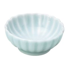 かすみ 青白 7cm浅小鉢