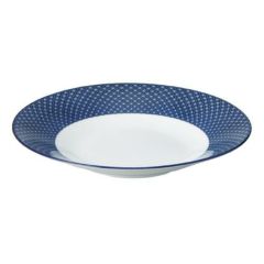 古青藍 藍七宝 27.5cm浅鉢