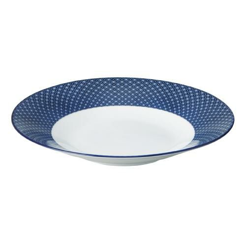 古青藍 藍七宝 27.5cm浅鉢