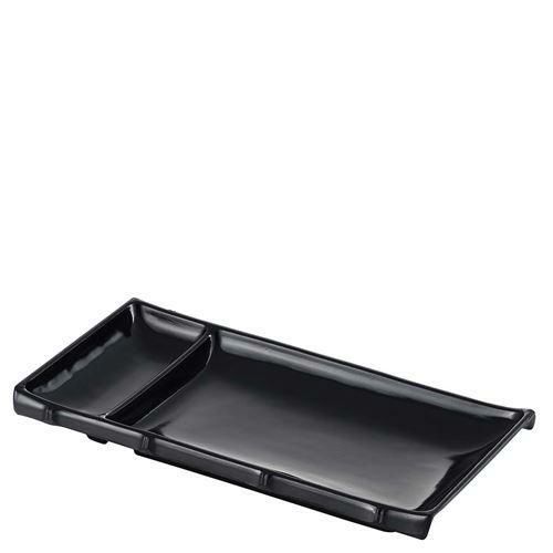 メラミン シンプルシリーズ 角仕切皿 SP－32B 黒