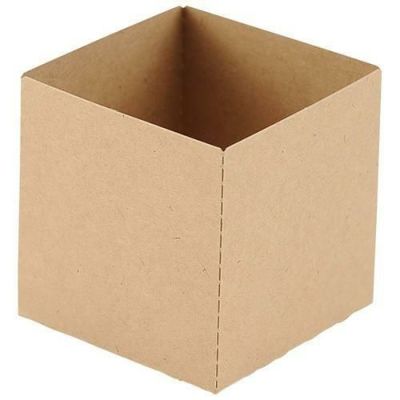 キューブカップ60(茶無地)CB12(100枚入)