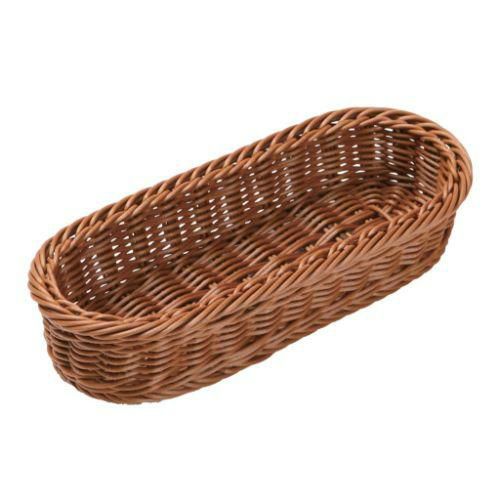 バスケット PPラタン 小判型カトラリーバスケット ブラウン CB-008-BR