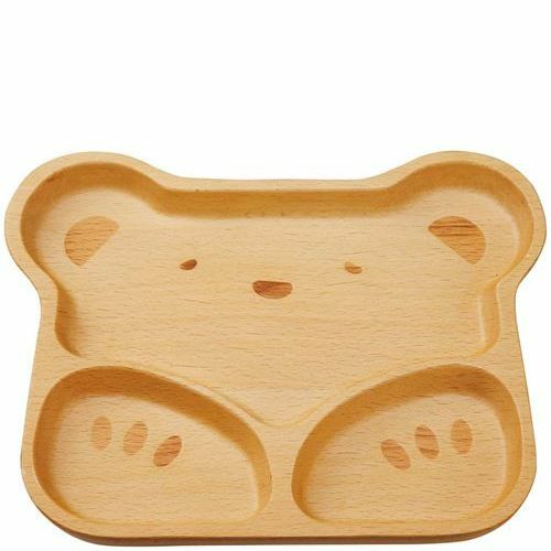 ブナ キッズプレート くま 245×220×H20 V－113
