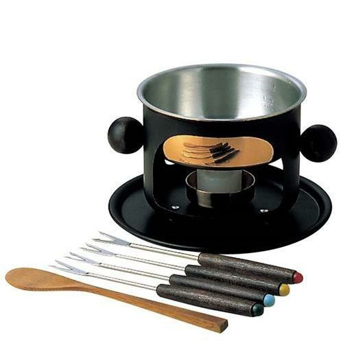 銅 デザートフォンデュセット 黒(固形燃料用)S－214BL