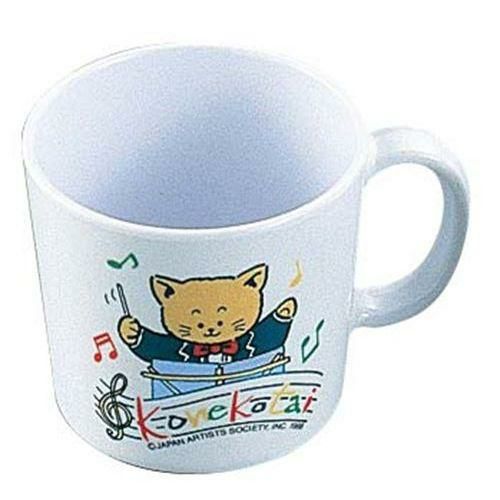 メラミン お子様食器 こねこたい 片手コップ L－115 ブルー