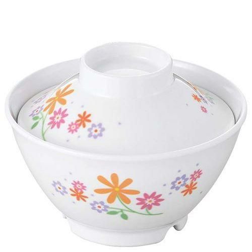 メラミン食器 花束(ブーケ)ごはん丼(蓋)大 BU－57B