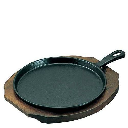 アサヒ 鉄 ステーキ皿 ファミリーパン柄付 小A118-35