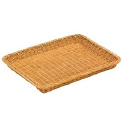 籐 浅型パンかご茶40号 16-731B