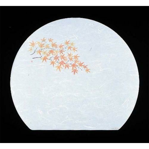 敷紙 尺三半月 懐石マット 抗菌遠赤和紙(100枚入)WH-13モミジ