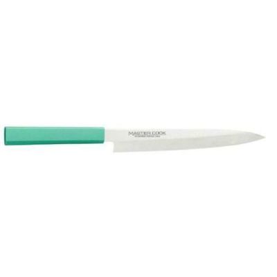 柳刃 【マスターコック 抗菌カラー庖丁 柳刃 MCYK270 グリーン】 MASTER COOK MCYK270 長さ:413、背厚:3、刃渡:270 【グループA】