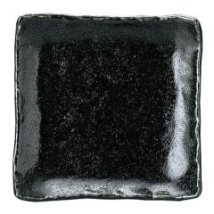 ゆず黒耀 石目4.3正角皿