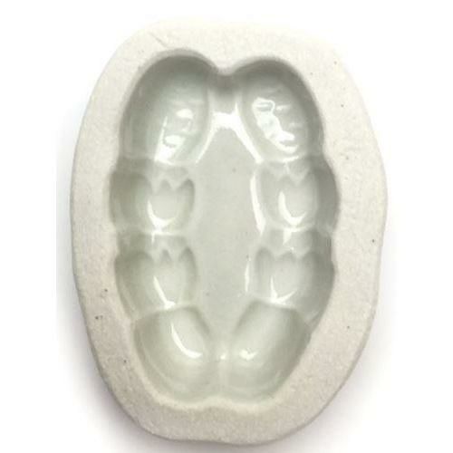 清水焼落雁型（錦玉型） 小 (F)土筆