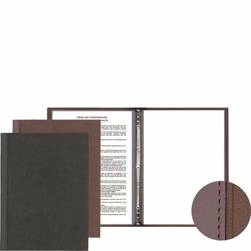 【シンビ】インフォ＆メニューブック スリムB-LU 茶