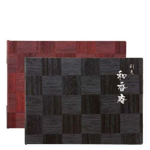 【シンビ】市松柄メニューブック LS-113 茶