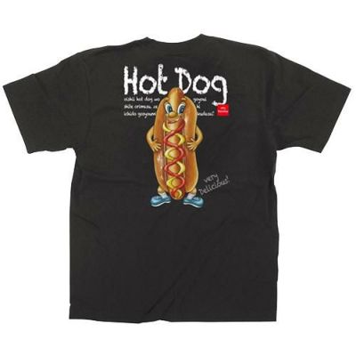 ホットドック キャラクタ カラーTシャツ Lサイズ【受注生産】【E】