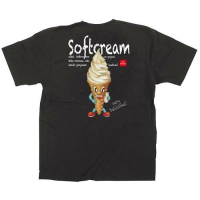 ソフトクリーム キャラクタ カラーTシャツ Lサイズ【受注生産】【E】