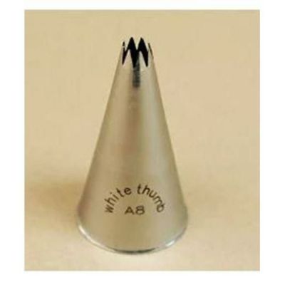 ホワイトサムシームレス口金 8切オープン A8