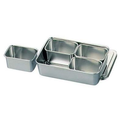 クローバー 18-8 調味料入バット 4ヶ入角 00号