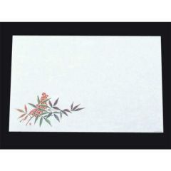 尺三 懐石マット 抗菌遠赤和紙(100枚入)WS-4 南天