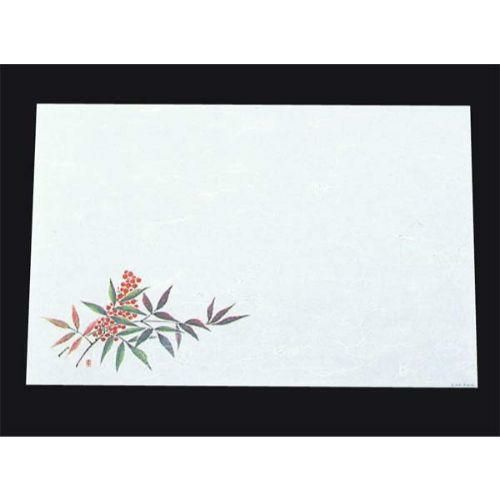 敷紙 尺三 懐石マット 抗菌遠赤和紙(100枚入)WS-4 南天