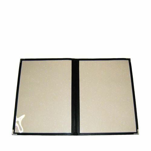 【シンビ】洋風 メニューブック ABW-7 2ッ折4ページ 黒