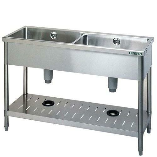 TXA-2S-120NB 【タニコー】18-0 二槽シンク(バックガード無)