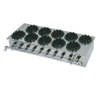 炊飯器 ガス 釜メシガス炊飯器 二列(10個用)13A 幅1055×奥行370×高さ170mm