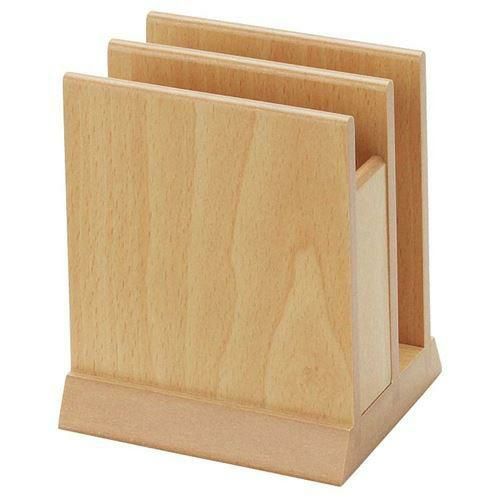 【シンビ】木目柄メニュー＆ナフキンスタンド MD－1W 白木