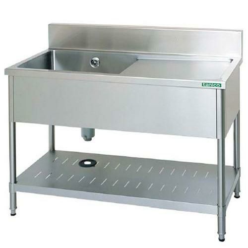 TXA-1SL-90 【タニコー】18-0 水切右付一槽シンク(バックガード付)