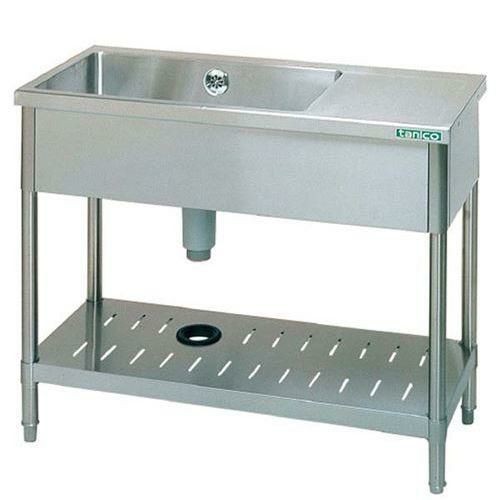 TXA-1SB-945NB 【タニコー】18-0 台付一槽シンク(バックガード無) 左付
