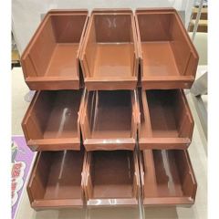 木製 オーガナイザーボックス用スタンド 1段3列 黒/業務用/新品/小物