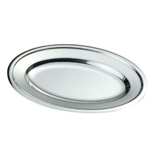 バンケットウェア IKD 18-8 ベビー 小判皿 模様無 8インチ 1入