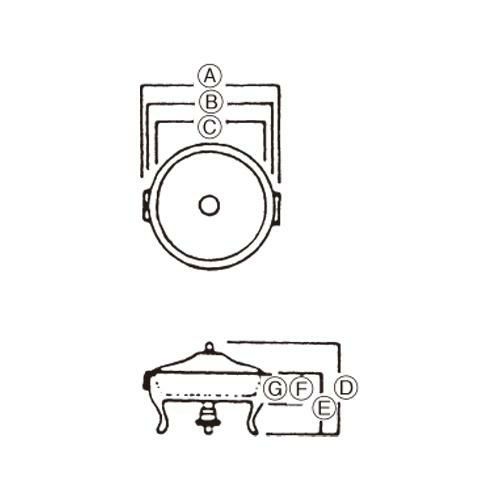UK 18-8 共柄 丸チューフィングディッシュ用 中鍋 18インチ