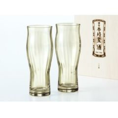 本格麦酒グラス 琥珀 ギフト ギフト ペアビヤーグラスセット