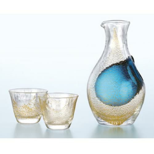 酒グラスコレクション ギフト 冷酒セット(金箔)