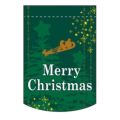 変形タペストリー 「Merry Christmas 緑 円 」 のぼり屋工房