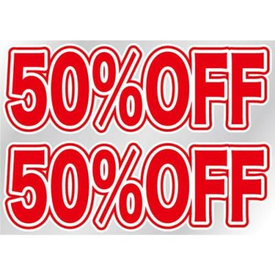 ウィンドウシール 片面 50%OFF のぼり屋工房