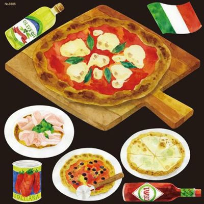 デコレーションシール イタリアン イラスト(8)  のぼり屋工房