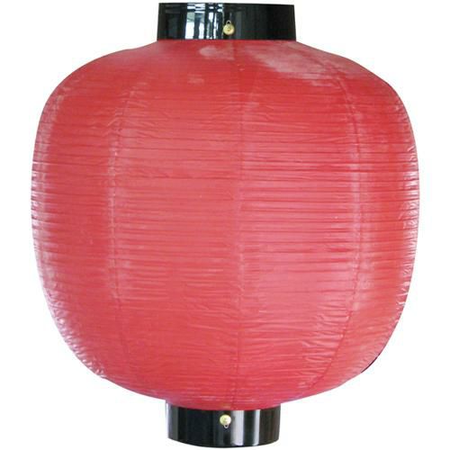 提灯 赤無地 二尺丸  のぼり屋工房