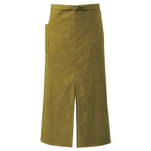 ロングエプロン ET3476-4 うぐいす フリー