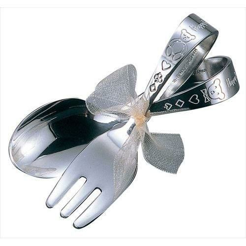 スプーン 18-8 ハッピーテディ ベビースプーン・フォークセット HT-125 