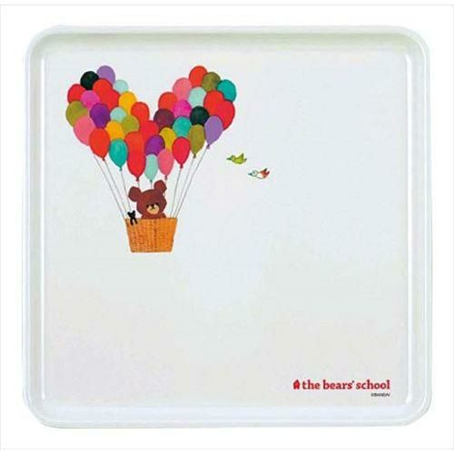 トレー くまのがっこう お子様用食器 メラミン樹脂 正角トレイ M―32J 