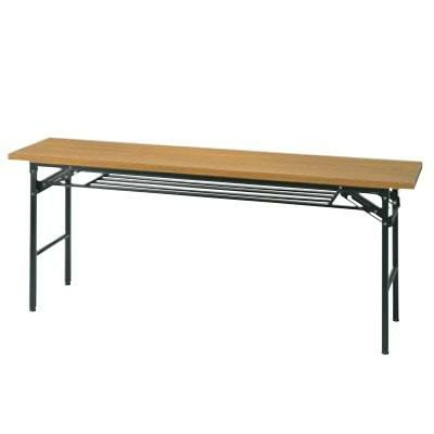 会議用テーブル ハイタイプ折りたたみ チーク色 KH1860TT チーク