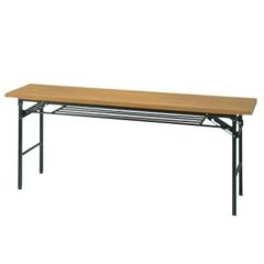 会議用テーブル ハイタイプ折りたたみ チーク色 KH1860TT チーク