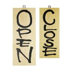 木製サイン 小 縦 OPEN CLOSE  のぼり屋工房