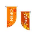 ミニRフラッグ OPEN 秋  のぼり屋工房